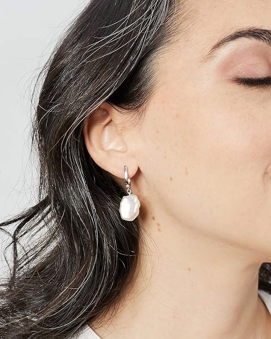 pendientes de perlas barrocas para mujer